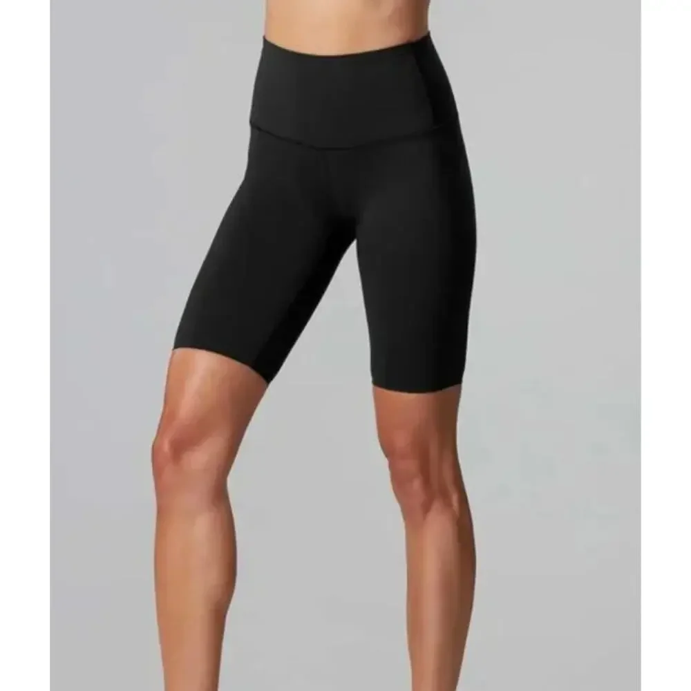 TAVI NOIR Solid Black Biker Shorts Size Medium - Picture 2 of 7